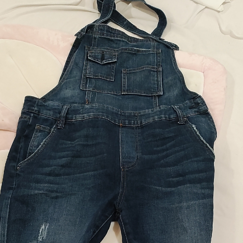 Dark Blue Denim Overalls
